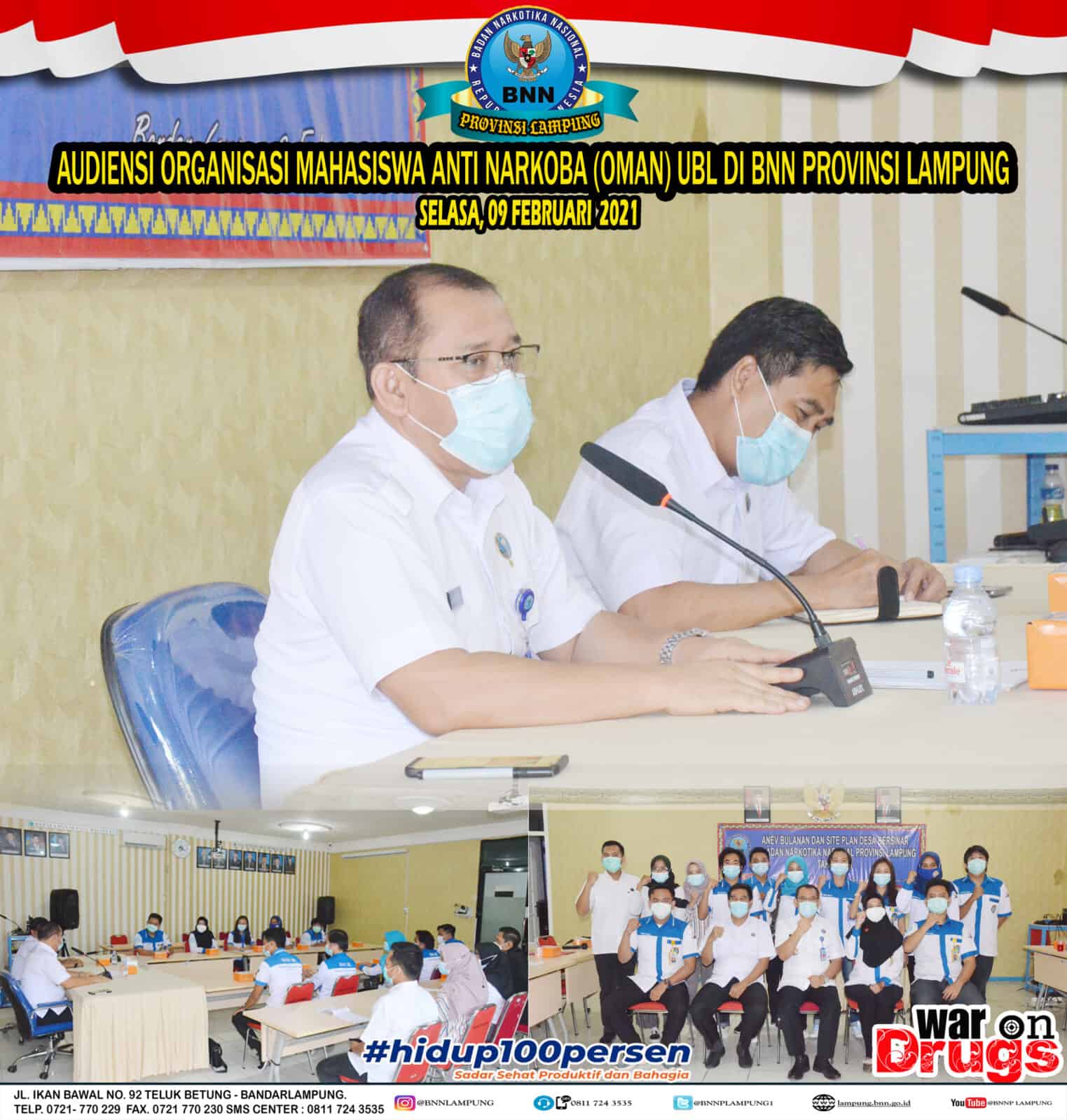 AUDIENSI OMAN UNIV.BANDAR LAMPUNG DI BNN PROVINSI LAMPUNG