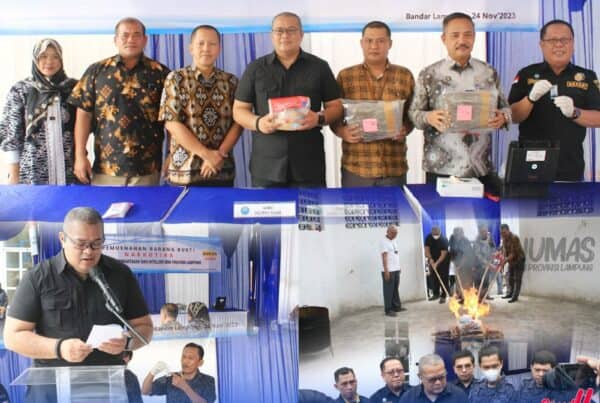 Terus Bergerak Optimalkan Hard Power Approach, BNN Provinsi Lampung Musnahkan Barang Bukti Narkotika Hasil Ungkap Kasus Tindak Pidana Peredaran Gelap Narkoba