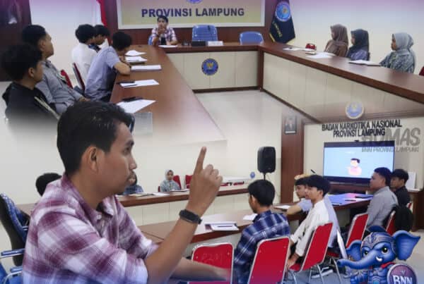 Para Calon Agen Perubahan Penggiat Anti Narkoba BNNP Lampung dilingkungan Kampus dibekali Public Speaking