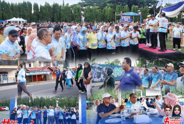 BNN Provinsi Lampung Turut Serta Meriahkan Jalan Sehat HUT Korpri Ke-53 Tahun 2024